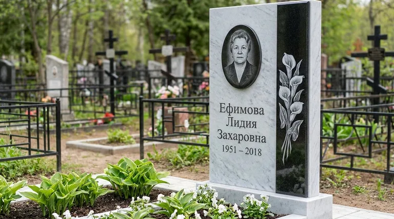 Памятник с гравировкой калл — выполненная работа «Ефимова» в Саратове