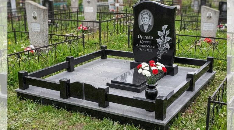 Памятник с гравировкой калл — выполненная работа «Орлова» в Саратове