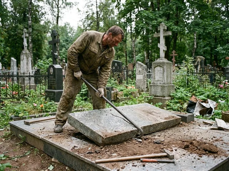 Демонтаж гранитной плитки и мощения участка в Саратове