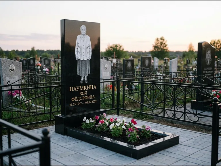 Гравировка портрета на чёрном граните — выполненная работа 18 в Саратове