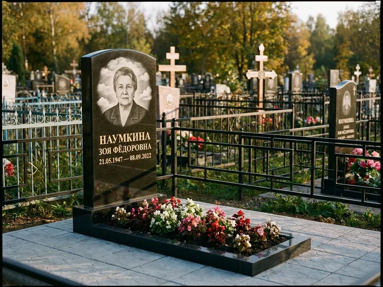 Гравировка портрета на чёрном граните — выполненная работа 30 в Саратове