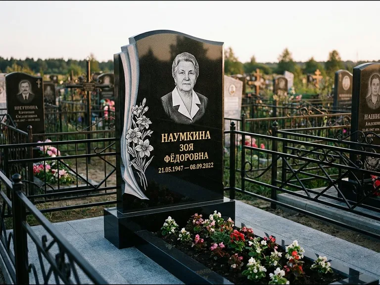 Гравировка портрета на чёрном граните — выполненная работа 6 в Саратове