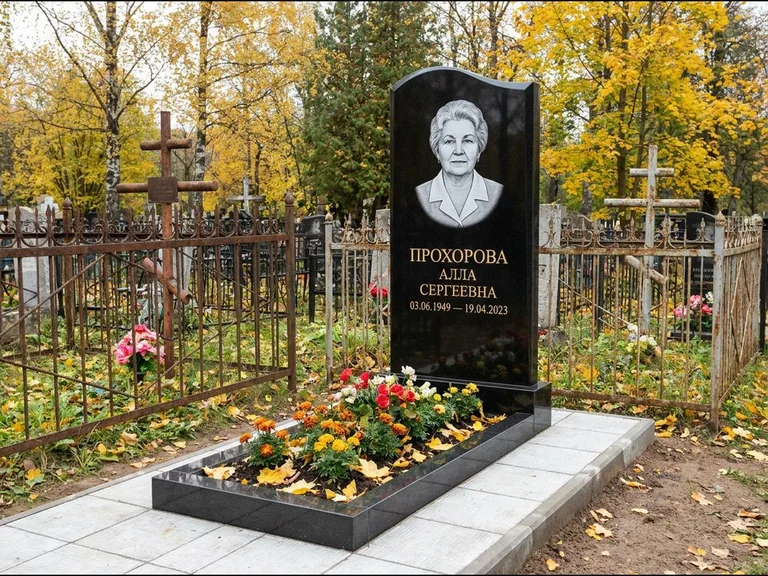 Гравировка портрета на чёрном граните — выполненная работа 8 в Саратове