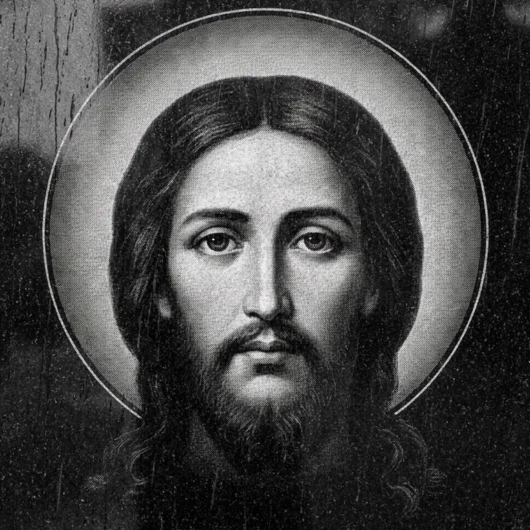 Эскиз иконы: «Моление о чаше» (полутон) — сюжетная композиция, гравировка на памятник в Саратове