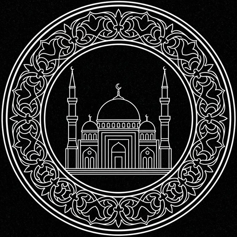 Эскиз: В медальоне — круглый медальон с восточным кантом в Саратове