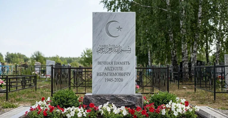 Мусульманский памятник с полумесяцем, Памятники мастерской «Мастер Каменев» на кладбищах Саратова