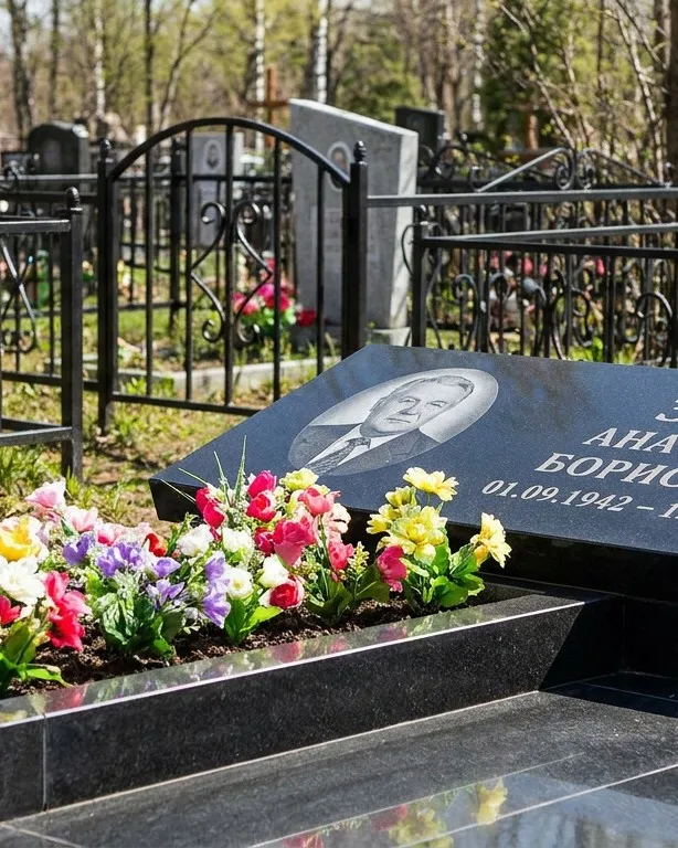 Премиум памятник под ключ с мощением и оградой в Саратове