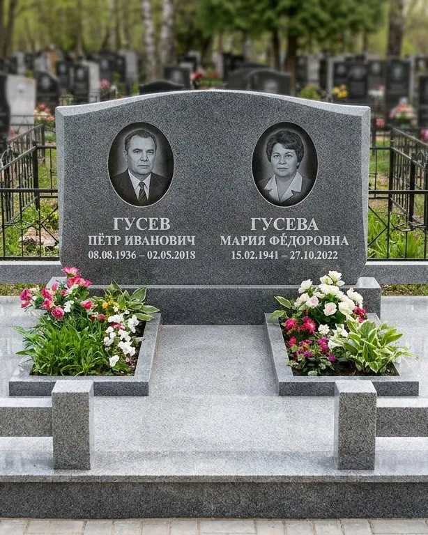 Памятник под ключ из белого мрамора в Саратове