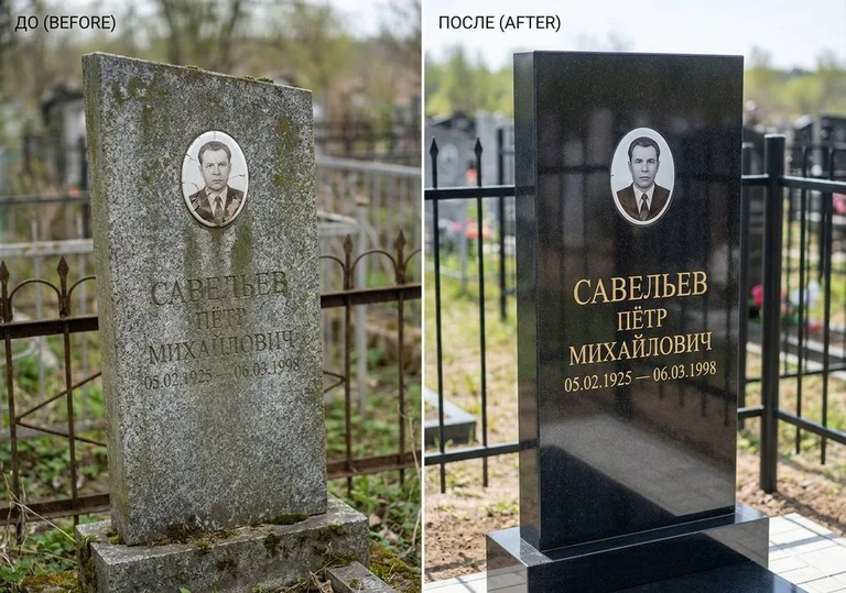 Комплексная реставрация старого памятника: до и после в Саратове