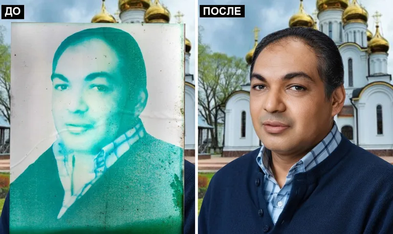 Ретушь фото на памятник — цветокоррекция и колоризация: до и после в Саратове