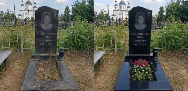 Мойка фигурного памятника до и после в Саратове