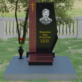 Гранитный православный памятник вертикальный - П008