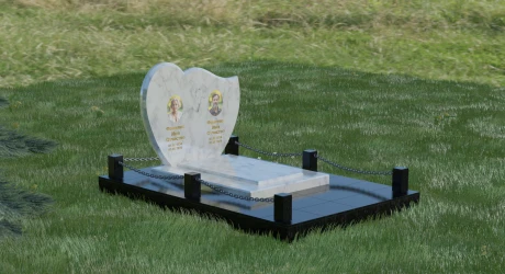 Памятник-сердце с гравировкой
