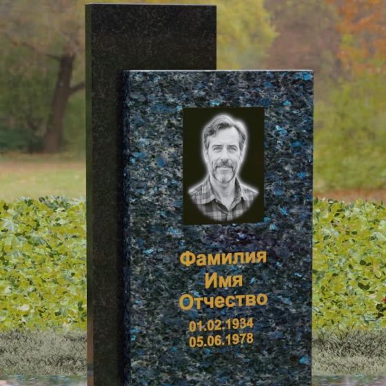 Памятник вертикальный из гранита в Волгограде, гранит Блю Перл