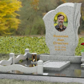 Гранитный вертикальный памятник без креста - П147