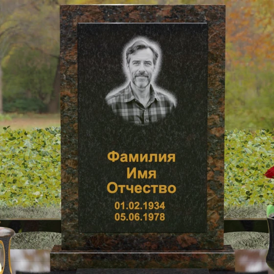 Гранитный памятник с мемориальным комплексом в Самаре, гранит Габбро-диабаз