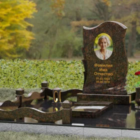 Гранитный вертикальный памятник простой - П160