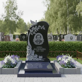 Элитный гранитный памятник вертикальный - ПН006