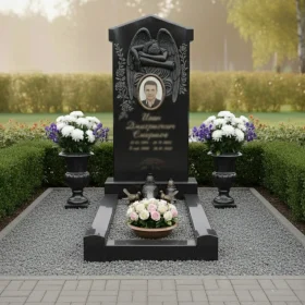 Гранитный мемориальный комплекс вертикальный - ПН132