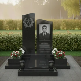 Светский гранитный памятник с мемориальным комплексом - ПН305