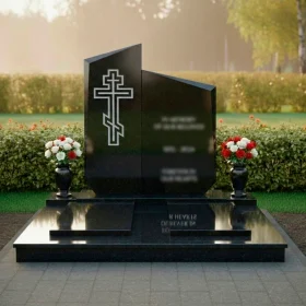 Православный гранитный памятник на двоих - ПН716