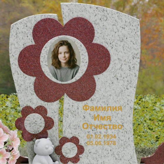 Вертикальный комбинированный светский памятник в Перми, гранит Мансуровский