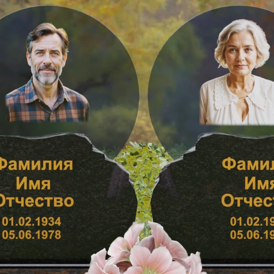 Горизонтальный памятник со скальной обработкой, гранит Габбро-диабаз