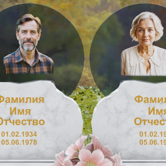Горизонтальный памятник со скальной обработкой, мрамор Тассос