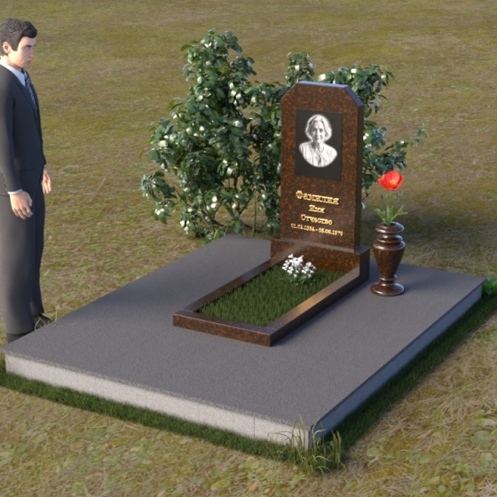 Вертикальный светский памятник из Балтик грин в Перми