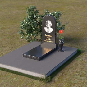 Памятник вертикальный светский из амфиболита - ПВ069