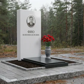 Памятник из полимера вертикальный строгого силуэта