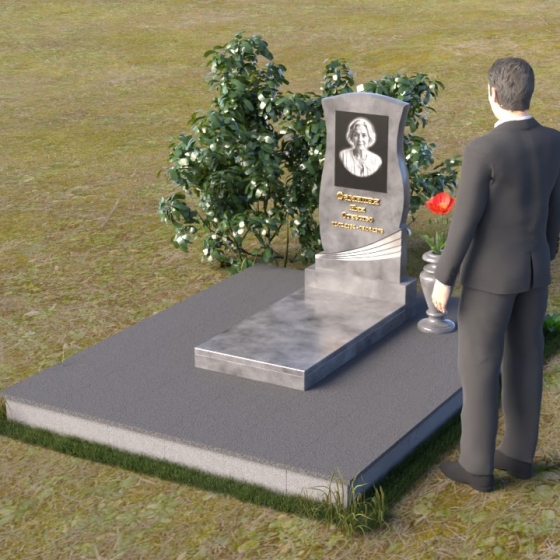 Памятник вертикальный из гранита мансуровский в Ижевске
